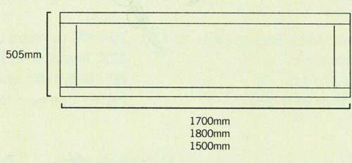 Additional image for 1700mm modern bath side panel in birch finish.