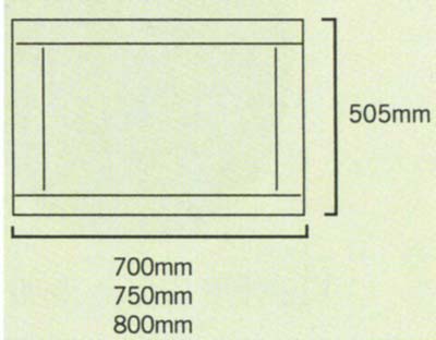 Additional image for 700mm modern bath end panel in cherry finish.