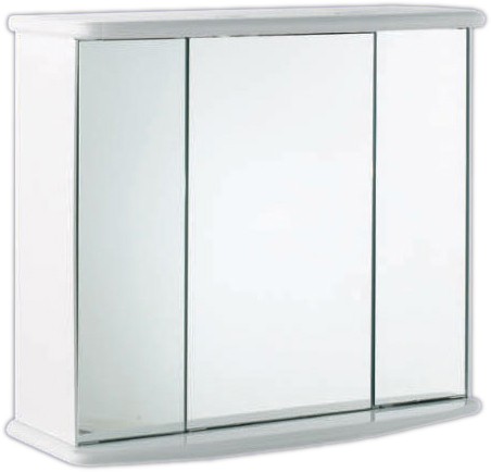 Additional image for Gallassia 3 door wall cabinet. Lights + shaver socket. 775x730x250mm.