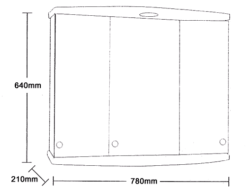 Additional image for Gallassia 3 door wall cabinet. Light & shaver socket. 780x640x210mm.