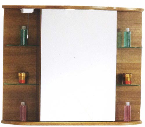 Additional image for Cherry bathroom cabinet with mirror, lights & shaver socket.