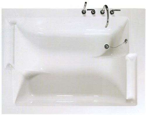 Additional image for 1950 x 1350mm Maharaja acrylic double bath with 4 faucet holes.