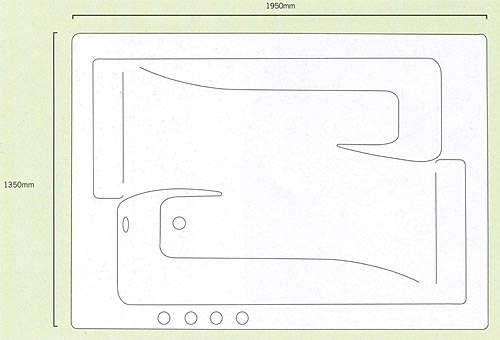 Additional image for 1950 x 1350mm Maharaja acrylic double bath with 4 faucet holes.