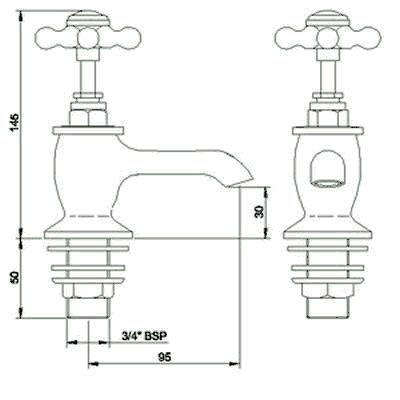 Additional image for Bath faucets (Pair, Chrome)
