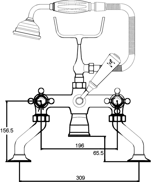 Additional image for Bath shower mixer (Chrome)