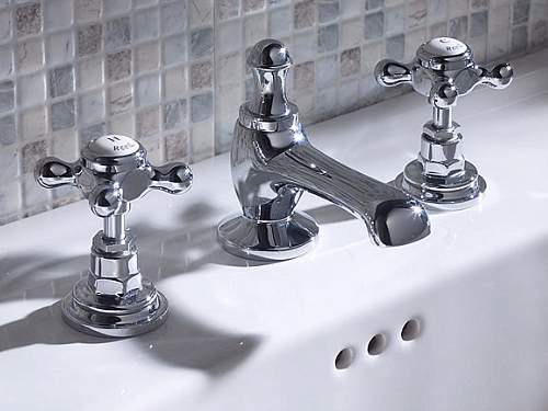 Additional image for 3 faucet hole basin mixer + free pop up waste