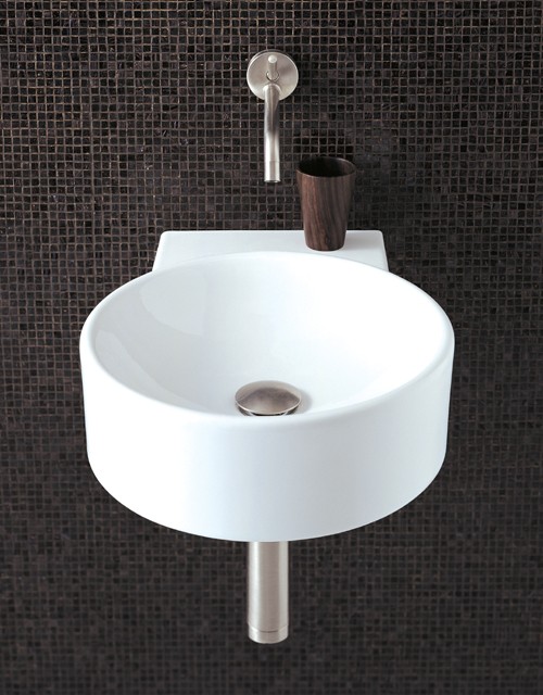 Additional image for Round Wall Hung Basin With No Faucet Hole. 400 x 495mm.