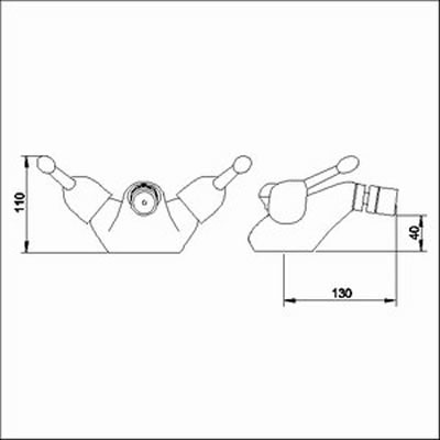 Additional image for Mono bidet mixer + Free pop up waste