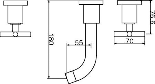 Additional image for X head 3 faucet hole wall mounted basin mixer faucet