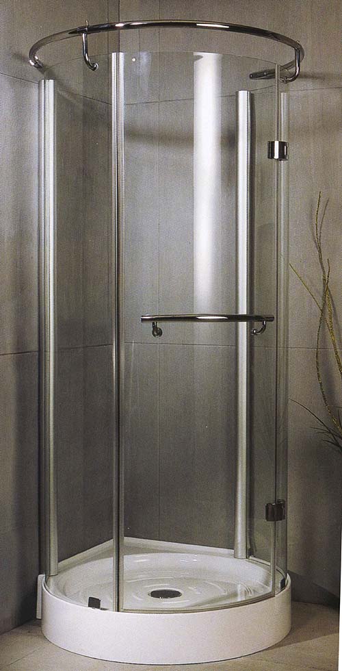 Additional image for Circular quadrant shower enclosure with tray & waste.