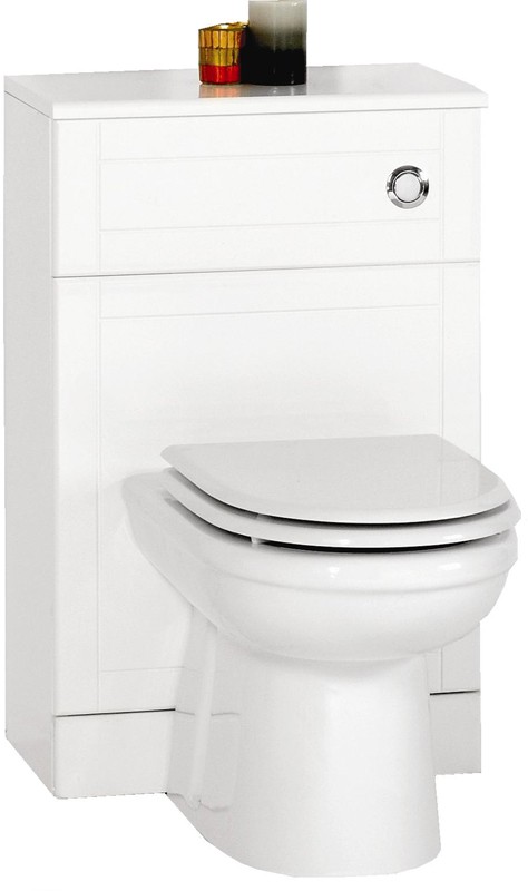 Additional image for Monte Carlo complete back to wall toilet set in white.