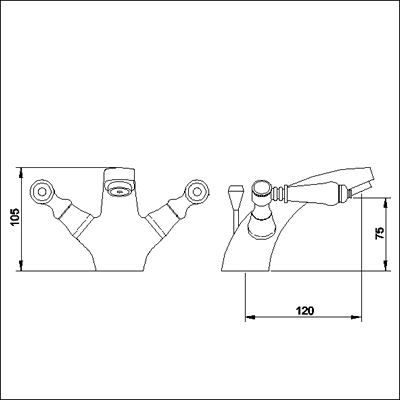 Additional image for Mono basin mixer faucet (Chrome) + Free pop up waste