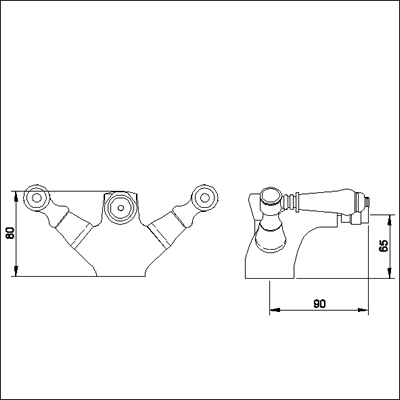 Additional image for Mono bidet mixer faucet (Chrome) + Free pop up waste