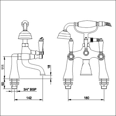 Additional image for Bath/Shower mixer (Chrome)