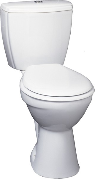 Additional image for Close Coupled Toilet, Dual Push Flush Cistern With Fitting & Seat.