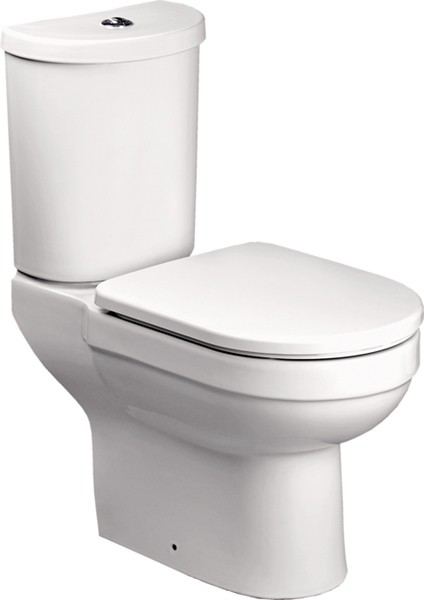 Additional image for Close Coupled Toilet, Dual Push Flush Cistern & Seat.