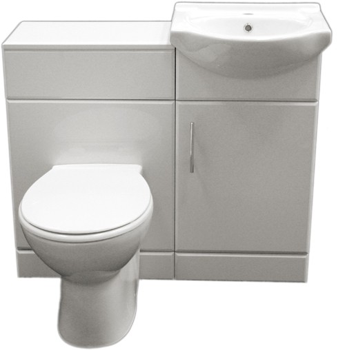 Additional image for Complete Vanity Suite In White, Right Handed. 925x830x300mm.