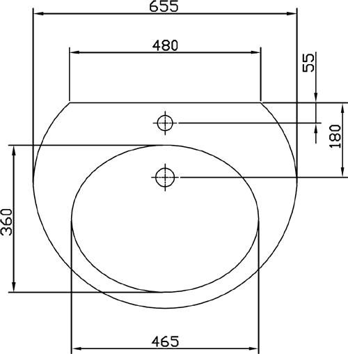 Additional image for 4 Piece Bathroom Suite With Toilet, Seat & 655mm Basin.