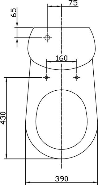 Additional image for Contemporary Toilet With Push Flush Cistern.