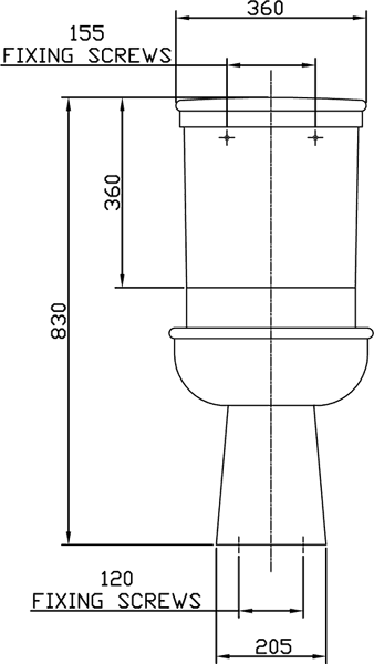 Additional image for Contemporary Toilet With Push Flush Cistern.