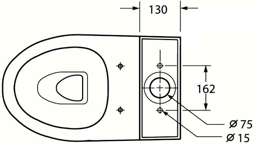 Additional image for 4 Piece Bathroom Suite. Toilet, Soft Close Seat, 51cm Basin.