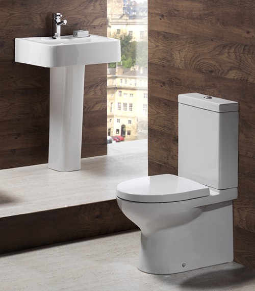 Additional image for 4 Piece Bathroom Suite, Toilet, Soft Close Seat, 58cm Basin.