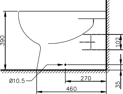 Additional image for 3 Piece Bathroom Suite, Back To Wall Toilet Pan, 51cm Basin.