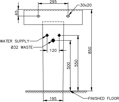 Additional image for 3 Piece Bathroom Suite, Back To Wall Toilet Pan, 58cm Basin.