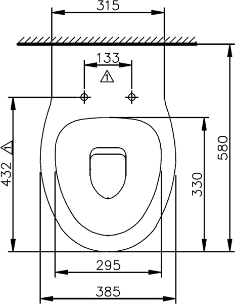 Additional image for 3 Piece Bathroom Suite, Back To Wall Toilet Pan, 58cm Basin.