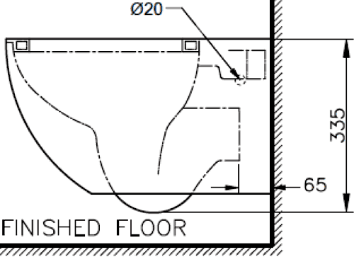 Additional image for 3 Piece Bathroom Suite, Wall Hung Toilet Pan & 51cm Basin.