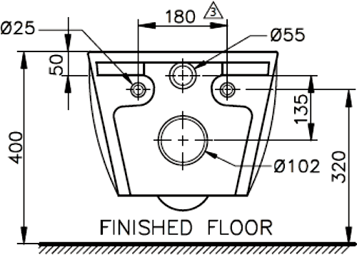 Additional image for 3 Piece Bathroom Suite, Wall Hung Toilet Pan & 51cm Basin.