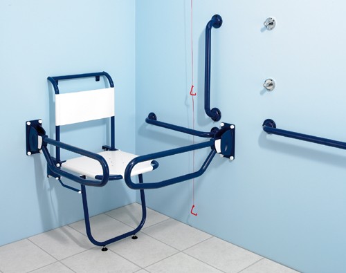 Additional image for Changing Room Pack With Blue Grab Rails.