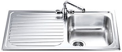 Additional image for Cucina 1.0 Bowl Stainless Steel Kitchen Sink, Left Hand Drainer.