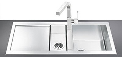 Additional image for 1.5 Bowl Low Profile Stainless Steel Sink, Left Hand Drainer.