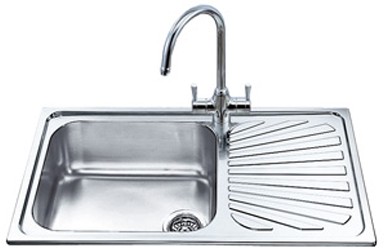 Additional image for 1.0 Large Bowl Stainless Steel Kitchen Sink, Right Hand Drainer.