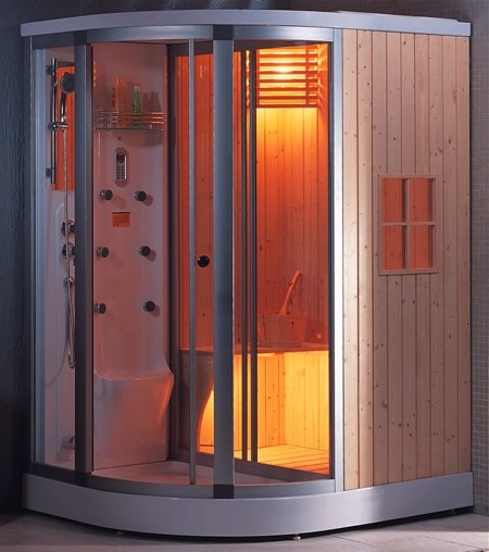 Additional image for Sauna and steam massage shower enclosure, left handed.