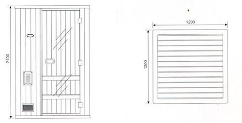 Additional image for Sauna cabin 1200x1200mm.