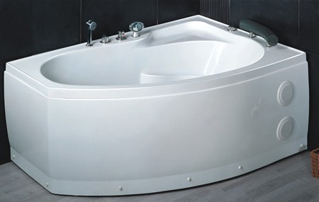 Additional image for Deluxe Whirlpool Bath.  Left Hand. 1500x1000mm.