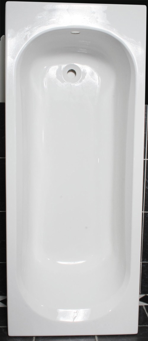 Additional image for White acrylic bath. 1700 x 700mm. Legs included. No Faucet holes.