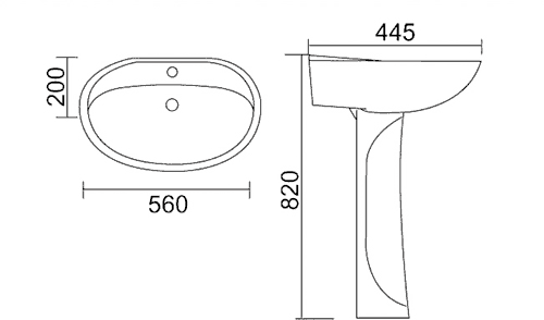 Additional image for Modern compact four piece bathroom suite with 1 faucet hole basin.