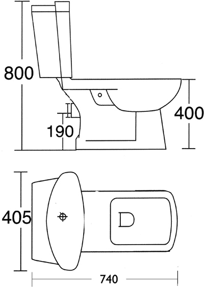 Additional image for Square designer four piece bathroom suite with 1 faucet hole basin.