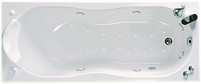 Additional image for Sophia 6 Jet Whirlpool Bath With Faucets. 1700x750mm (Left Hand).