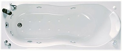 Additional image for Sophia 6 Jet Whirlpool Bath With Faucets. 1700x750mm (Right Hand).