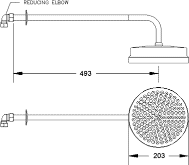 Additional image for Twin Concealed Thermostatic Shower Valve & Fixed Head.