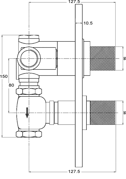 Additional image for Twin concealed thermostatic shower valve