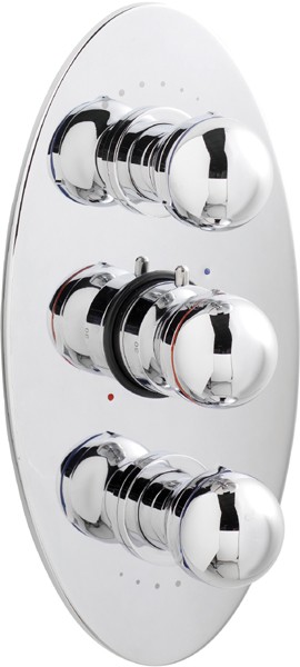 Additional image for Jupiter Triple thermostatic valve + fixed shower head & slide rail