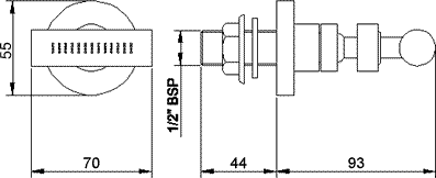 Additional image for 3/4" Twin Thermostatic Shower Valve, Diverter, Head & Jets.