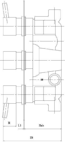 Additional image for Triple Thermostatic Shower Valve, Head & Jets.