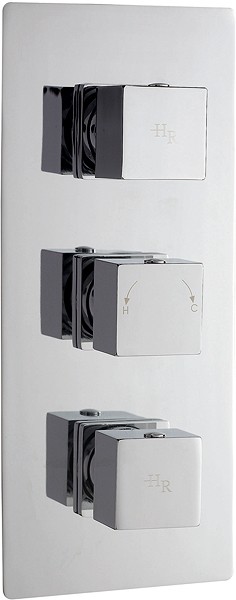 Additional image for Triple Concealed Thermostatic Shower Valve (Chrome).