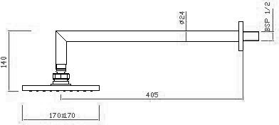 Additional image for Triple Thermostatic Shower Valve, Spout, Head & Slide Rail Kit.